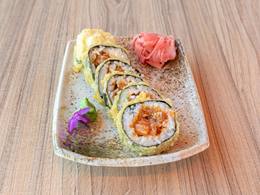 Rolki w tempurze Futo tatar z łososia - 6 szt. 